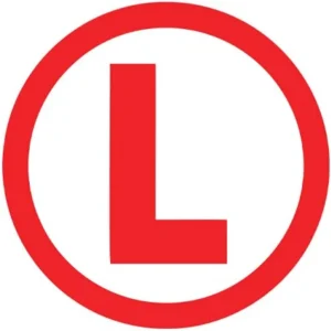 L Board Learner Sticker for Cars (Pack of 2)