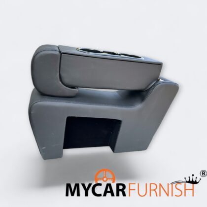 Baby seat cum Armrest for Innova Crysta made with Napa Leather (Black)