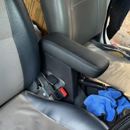 Premium+ Car Armrest for Maruti Suzuki Eeco | Black Napa Leather | Center Console Armrest with Storage