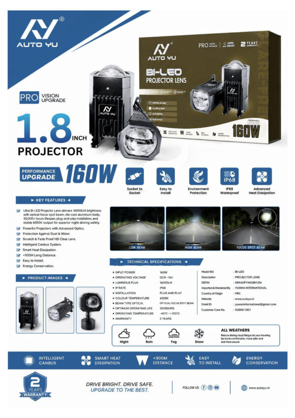 AUTO YU Project Lamp Bi-LED 160W