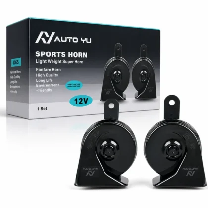 Auto Yu Sports Horn 12V Dual Tone | Lightweight Super Horn | 400Hz + 500Hz Fanfare Horn | Universal Fit for Cars, SUVs, Jeeps & Vans